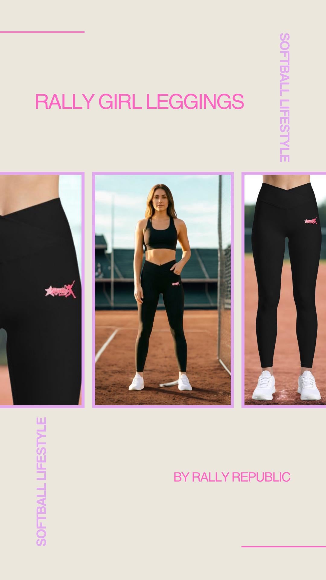 Rally Girl Softball Leggings, by Rally Republic