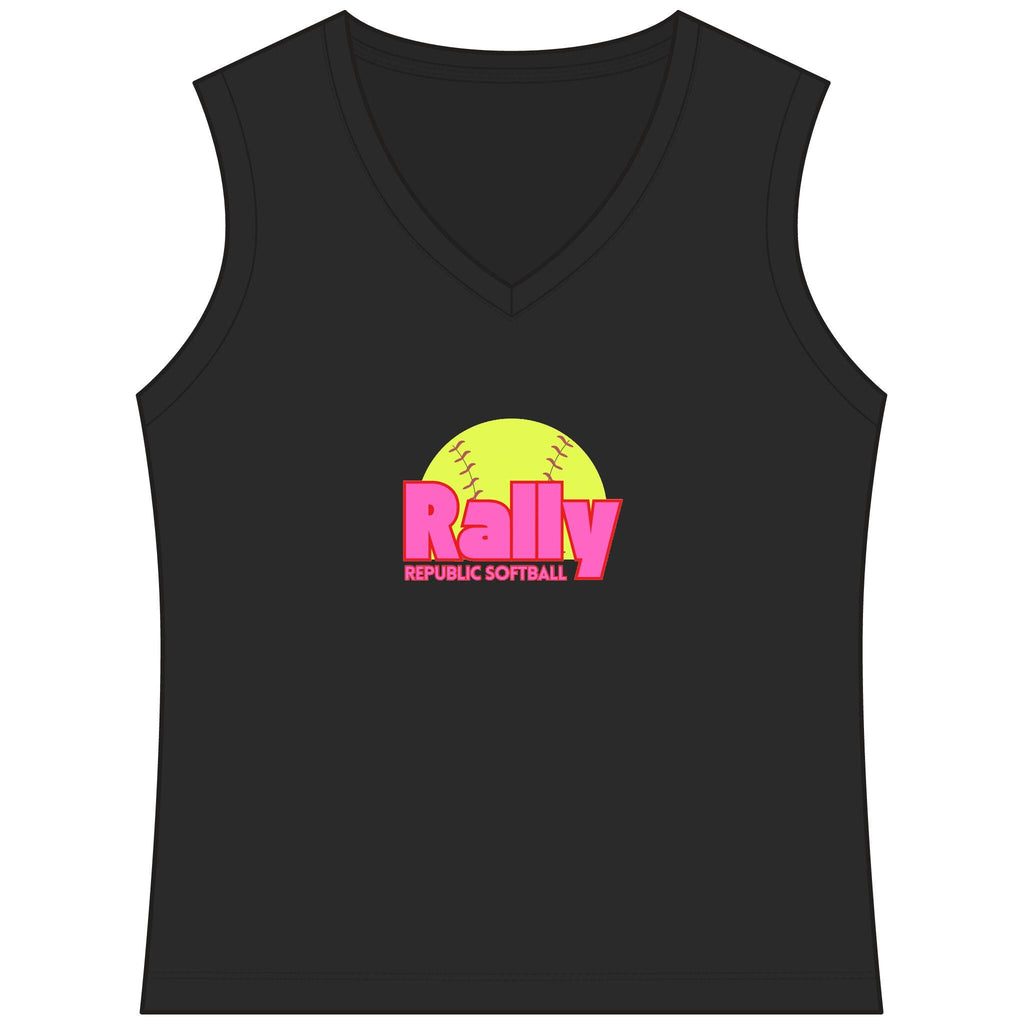 Rally Republic Softball Women's Sleeveless Competitor V-Neck Tee