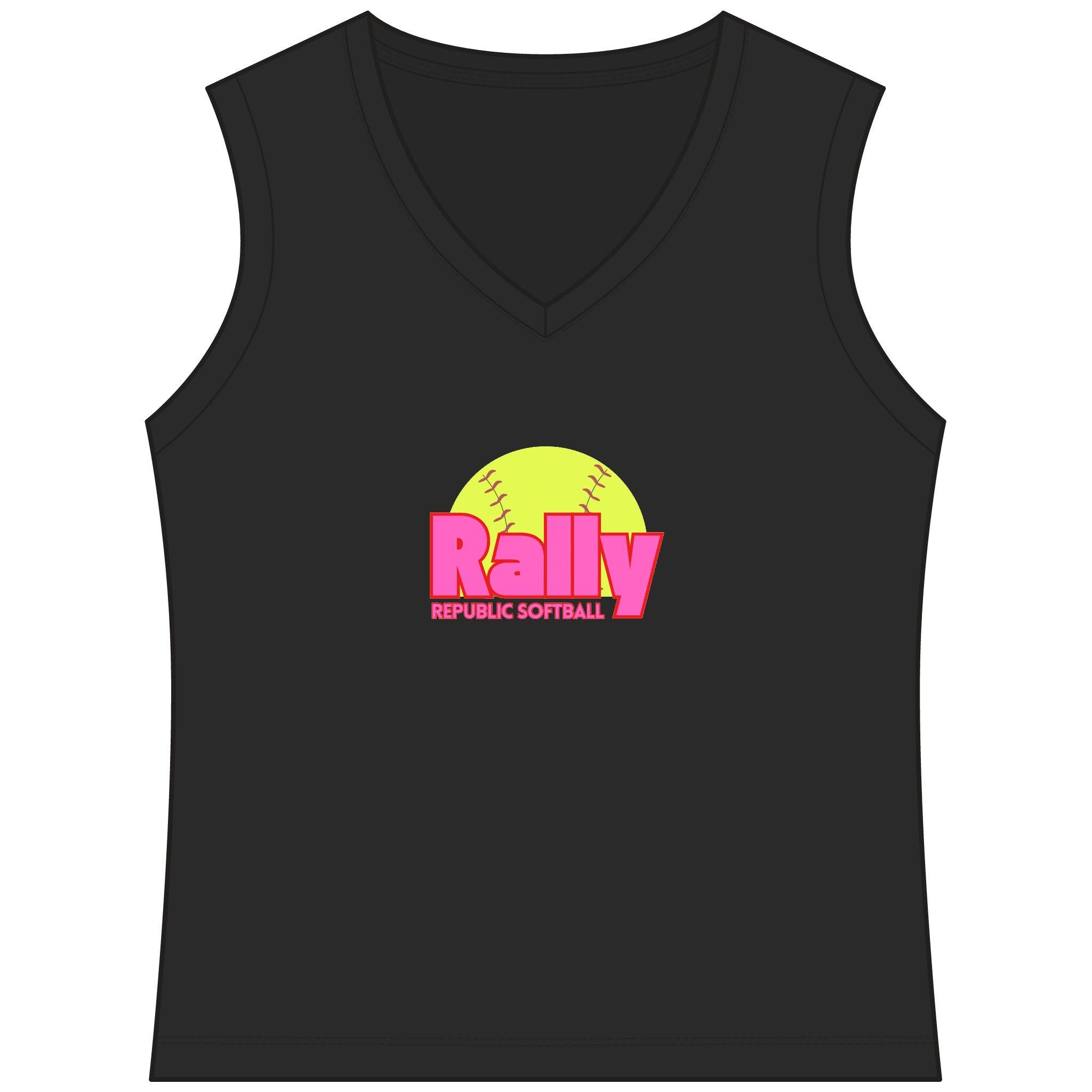 Rally Republic Softball Women's Sleeveless Competitor V-Neck Tee