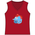 Rally Helmet Women's Sleeveless Competitor V-Neck Tee, by Rally Republic