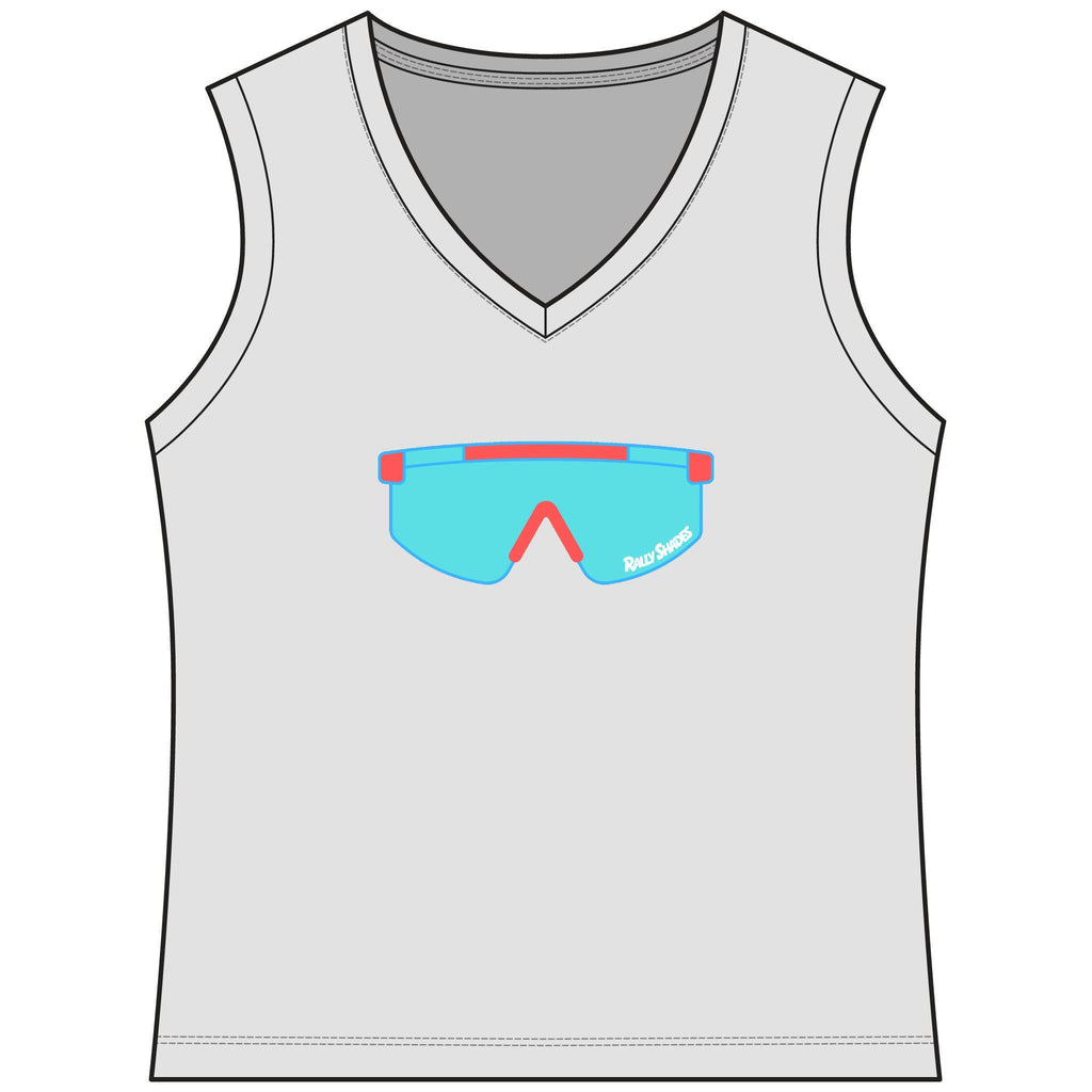 Rally Shades Women's Sleeveless Competitor V-Neck Tee, by Rally Republic