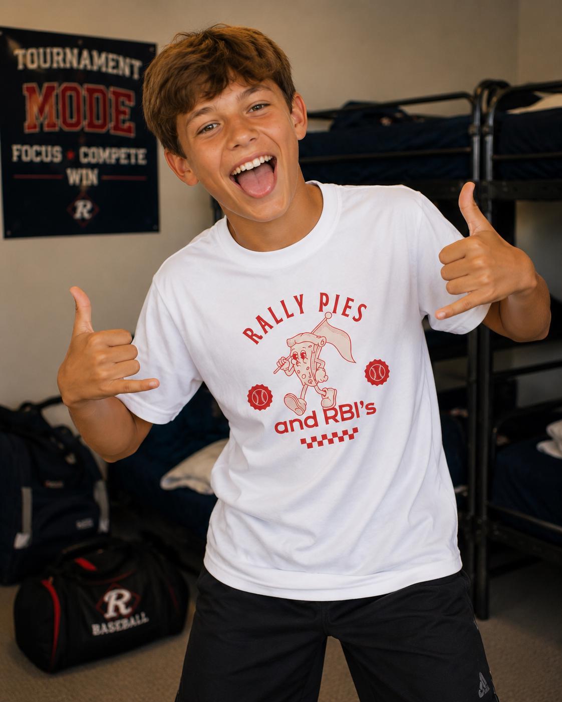 Rally Pies & RBI’s Youth Competitor Tee, by Rally Republic