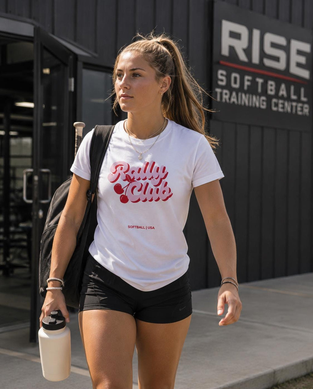 RallyGirl Softball Club Ladies Competitor Tee, by Rally Republic