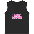 Rally Sparkles Women's Sleeveless Competitor V-Neck Tee, by Rally Republic
