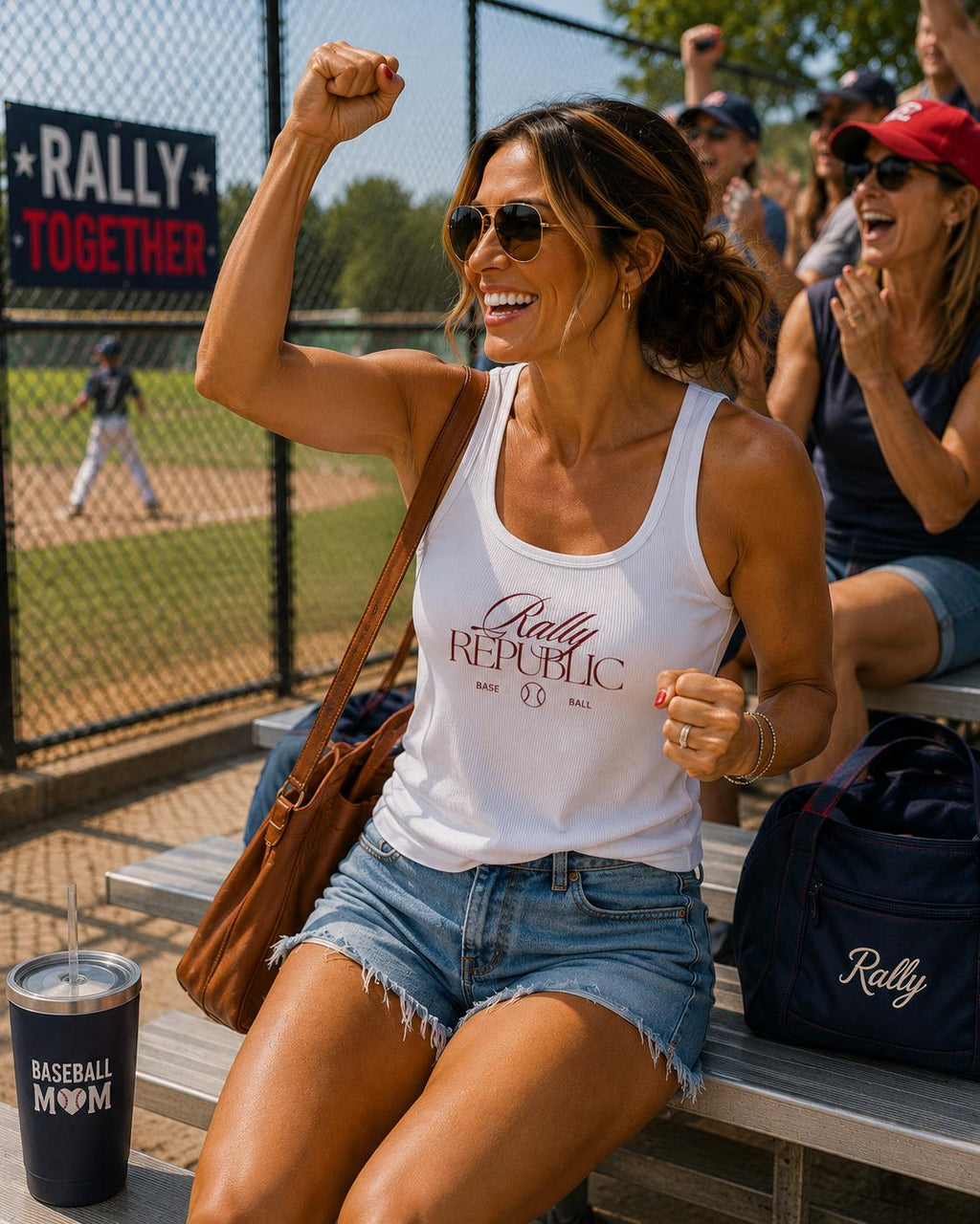 Rally Republic Baseball Women's Baby Rib Tank