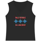 Ball Mom Energy Women's Sleeveless Competitor V-Neck Tee, by Rally Republic